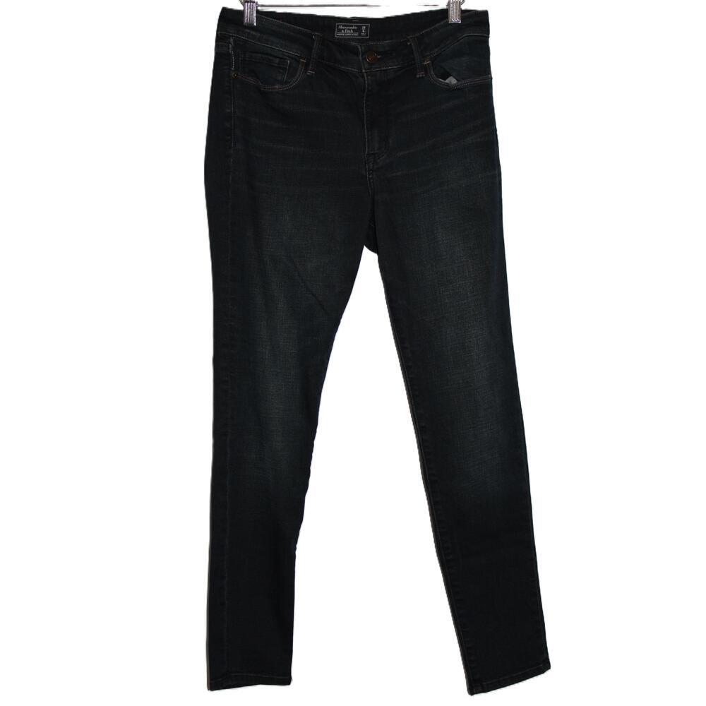 Womens Abercrombie & Fitch Harper Super Skinny Blue Denim Skinny Jeans Size 28 6